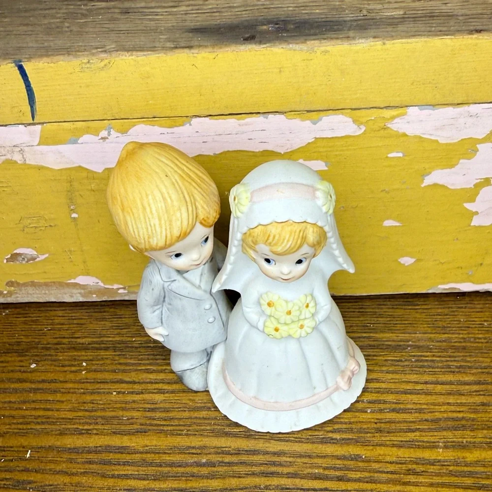 Retro LEFTON Christopher Collection Bride And Groom Vintage Wedding Cake Topper
